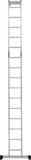 Aluminum multipurpose hinged ladder with one traverse, 340 mm width NV1329 sku 1329405