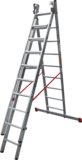 Three-section aluminum professional multipurpose ladder NV3230 sku 3230309