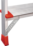 Aluminum industrial stepladder with tool tray NV3118