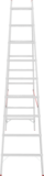 Aluminum double-sided industrial rung ladder with 30×30 mm rungs NV5123 sku 5123209