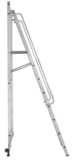 Movable folding stepladder with 450×450 mm platform and handrails NV 1540 sku 1540108