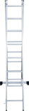 Two-section aluminum multipurpose ladder NV1220