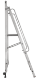 Movable folding stepladder with 450×450 mm platform and handrails NV 1540 sku 1540103