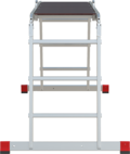 Multipurpose aluminum professional hinged rung ladder 500 mm width with platform NV3331