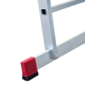Multipurpose aluminum professional hinged rung ladder 400 mm width with platform NV3330