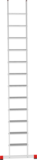 Индустриальная алюминиевая приставная лестница с развальцованными ступенями 80 мм NV 5214 артикул 5214112