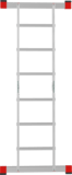 Aluminum two-section professional hinged rung ladder NV3310 sku 3310203