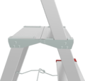 Aluminum industrial stepladder with 350×260 mm platform and tool tray NV5135
