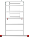 Профессиональная алюминиевая шарнирная лестница-трансформер с развальцованными ступенями, ширина 800 мм NV 3326 артикул 3326405