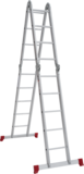 Multipurpose aluminum hinged rung ladder 340 mm width NV2320 sku 2320245