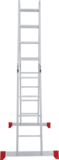 Multipurpose aluminum hinged rung ladder 340 mm width with platform NV2330