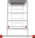 Multipurpose aluminum professional hinged rung ladder 650 mm width with 80 mm flanged steps and platform NV3335 sku 3335234