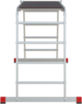 Multipurpose aluminum professional hinged rung ladder 650 mm width with platform NV3332 sku 3332234