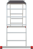 Multipurpose aluminum professional hinged rung ladder 650 mm width with platform NV3332 sku 3332245