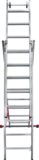 Индустриальная алюминиевая трехсекционная лестница NV5230 артикул 5230308