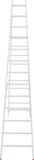 Aluminum double-sided industrial rung ladder with 30×30 mm rungs NV5123 sku 5123213