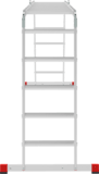 Multipurpose aluminum professional hinged rung ladder 500 mm width with 80 mm flanged steps NV3324 sku 3324405