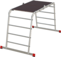 Multipurpose aluminum professional hinged rung ladder 800 mm width with platform NV3333 sku 3333234