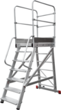 Mobile ladder with platform NV 8000045
