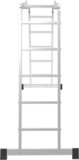 Лестница-трансформер алюминиевая, ширина 400 мм NV1322 артикул 1322245