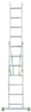 Two-section aluminium multipurpose ladder NV2220 sku 2220207