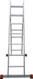 Профессиональная алюминиевая двухсекционная шарнирная лестница NV3310