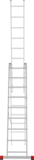 Лестница алюминиевая многофункциональная трехсекционная NV2230 артикул 2230309