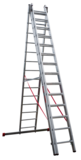 Профессиональная алюминиевая усиленная трёхсекционная лестница NV3231 артикул 3231314