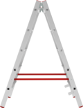 Индустриальная двухсторонняя алюминиевая стремянка с развальцованными ступенями NV 5120 артикул 5120205