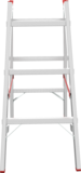 Aluminum double-sided industrial rung ladder with 30×30 mm rungs NV5123 sku 5123203