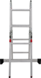Aluminum multipurpose hinged ladder with one traverse, 340 mm width NV1329 sku 1329402