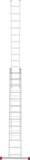 Лестница алюминиевая многофункциональная трехсекционная NV2230 артикул 2230313