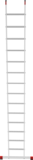 Индустриальная алюминиевая приставная лестница с развальцованными ступенями 80 мм NV 5214 артикул 5214114