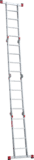 Профессиональная алюминиевая лестница-трансформер, ширина 400 мм NV3320 артикул 3320404