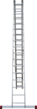 Three-section aluminum multipurpose ladder NV1230 sku 1230317