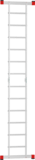 Aluminum two-section professional hinged rung ladder NV3310 sku 3310206