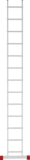 Single-section aluminium leaning rung ladder NV2210 sku 2210113