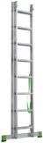 Two-section aluminium multipurpose ladder NV2220 sku 2220208