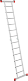 Aluminum two-section professional hinged rung ladder NV3310 sku 3310206