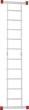 Aluminum two-section professional hinged rung ladder NV3310 sku 3310205