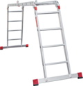Multipurpose aluminum professional hinged rung ladder 400 mm width NV3320 sku 3320404