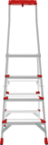 Aluminum industrial stepladder with 350×260 mm platform and tool tray NV3138 sku 3138104