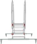 Industrial mobile double-sided scaffold ladder with platform NV5520 sku 5520203