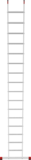 Индустриальная алюминиевая приставная лестница с развальцованными ступенями 80 мм NV 5214 артикул 5214116