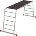 Multipurpose aluminum professional hinged rung ladder 800 mm width with platform NV3333 sku 3333405