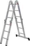 Aluminum multipurpose hinged ladder with one traverse, 340 mm width NV1329 sku 1329403