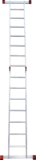 Aluminum two-section professional hinged rung ladder NV3310 sku 3310207