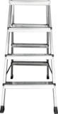 Стремянка алюминиевая двухсторонняя с площадкой 350×260 мм NV2120 артикул 2120204