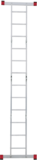 Лестница-трансформер алюминиевая, ширина 400 мм NV 1323