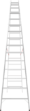 Aluminum double-sided industrial stepladder with 80 mm flanged steps NV5120 sku 5120214